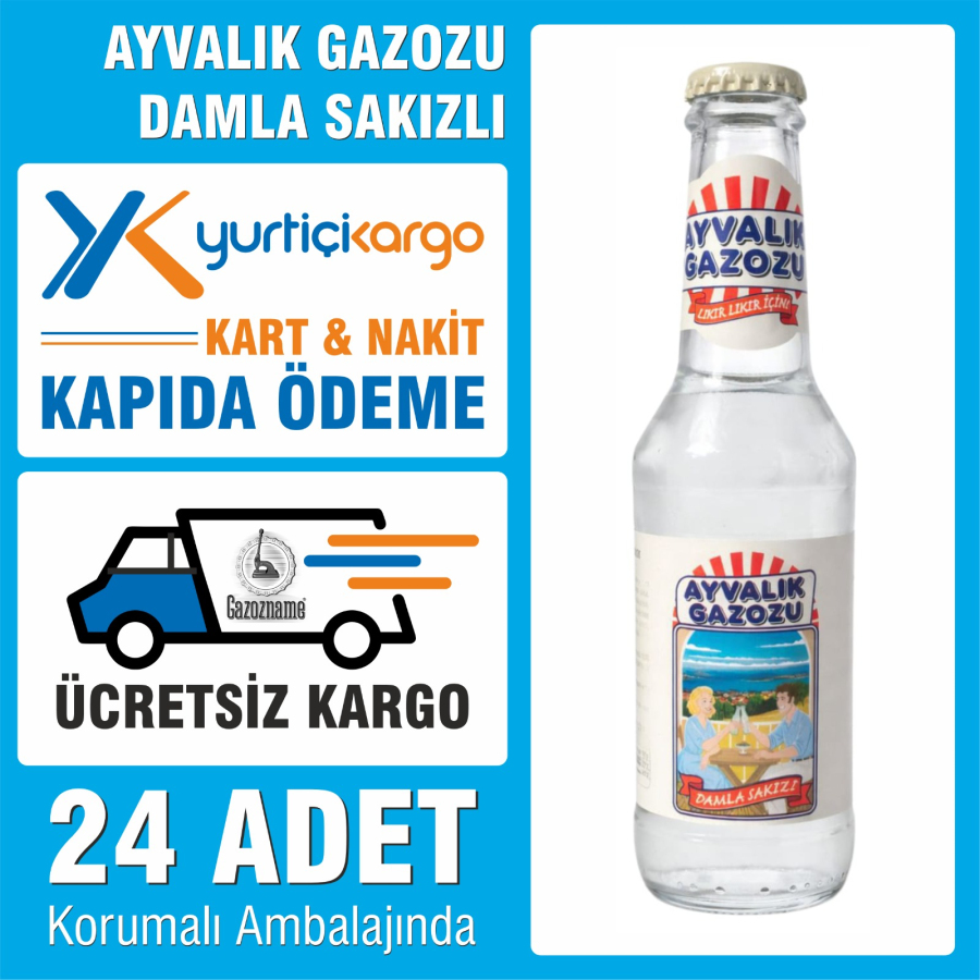 Ayvalık Gazozu Damla Sakız Aro. 250 ml (24 adet)