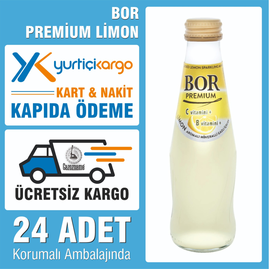 Bor Premium Limon 200 ml (24 adet)