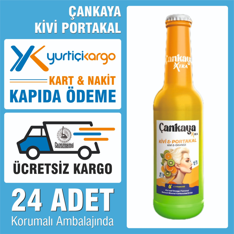 Çankaya Kivi Portakal 250 ml (24 adet)