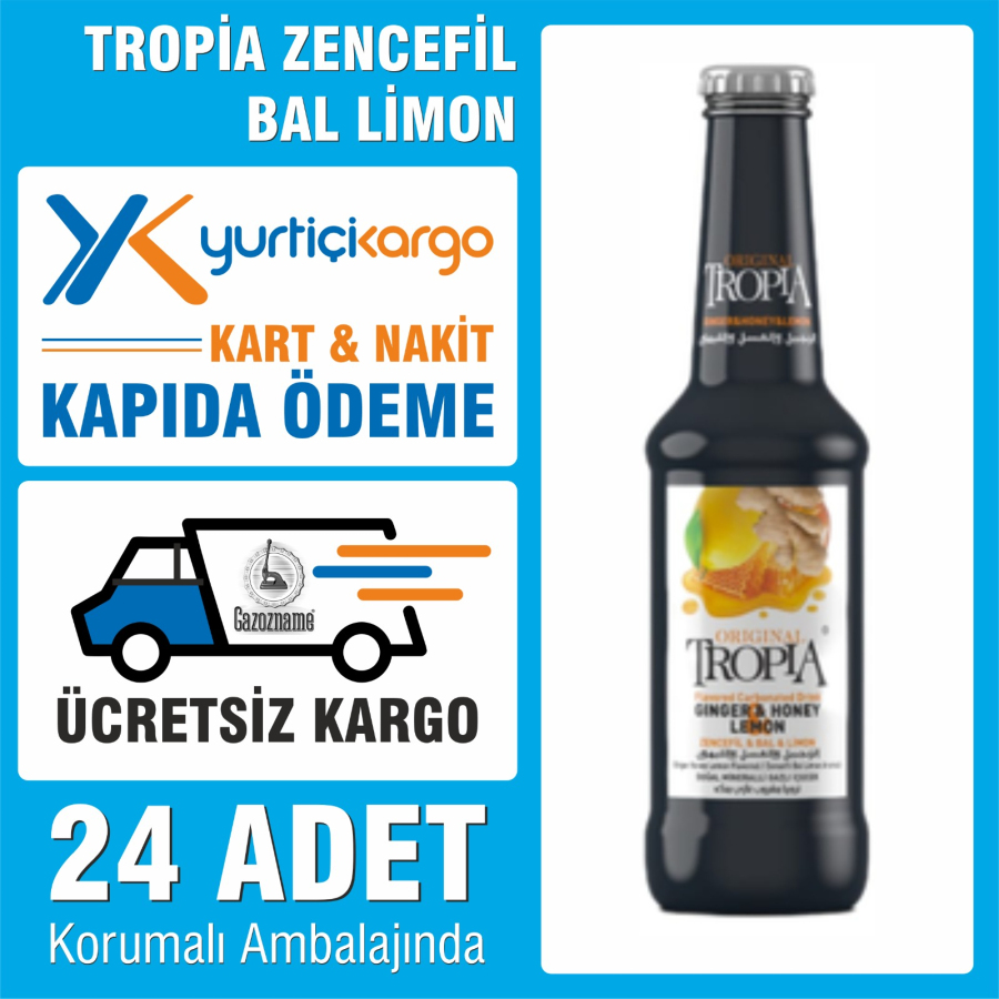 Tropia Zencefil & Bal Limon 250 ml (24 adet)