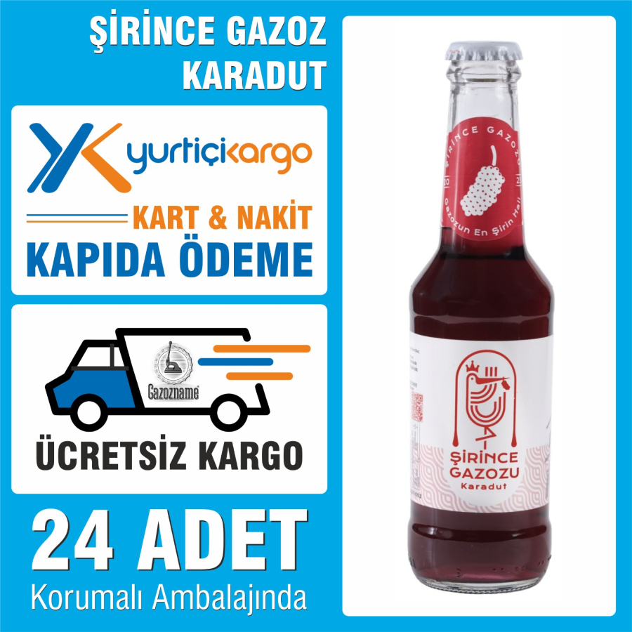 Şirince Gazoz Karadut 250 ml (24 adet)