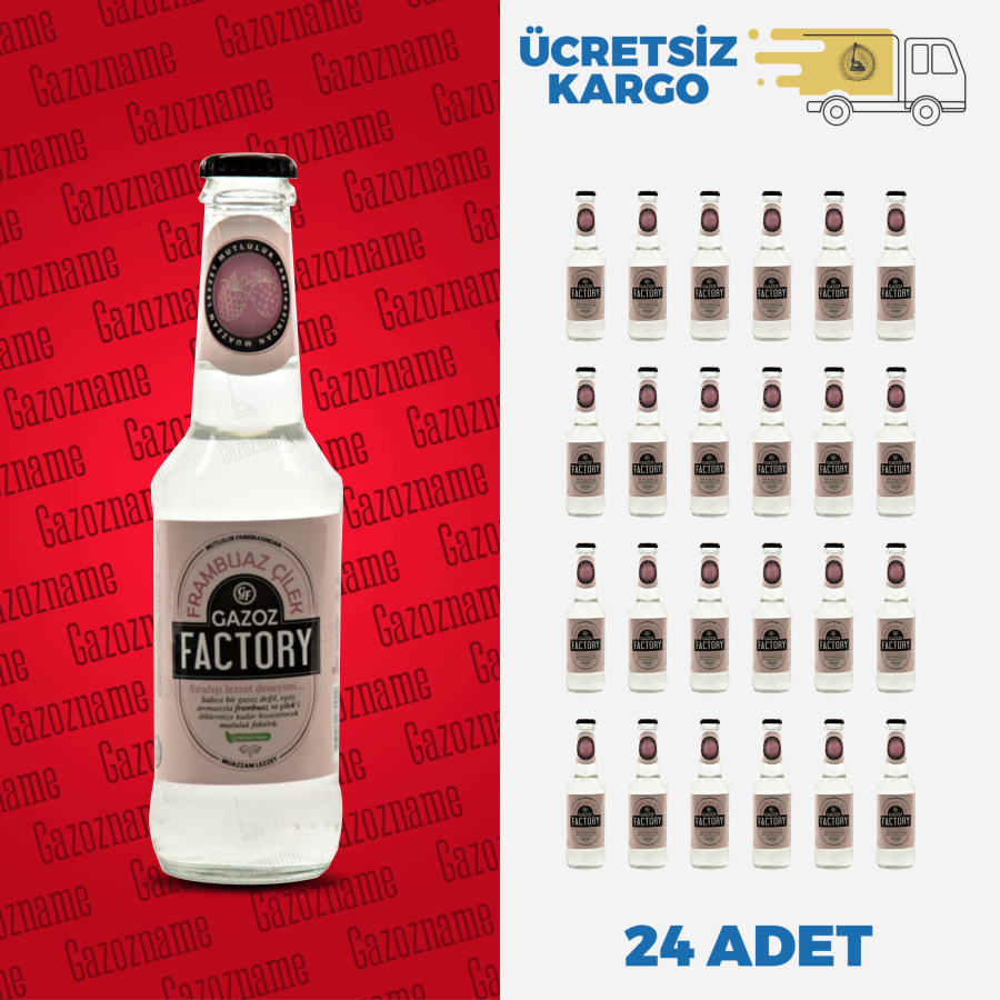 Gazoz Factory Frambuaz & Çilek 250 ml (24 adet)