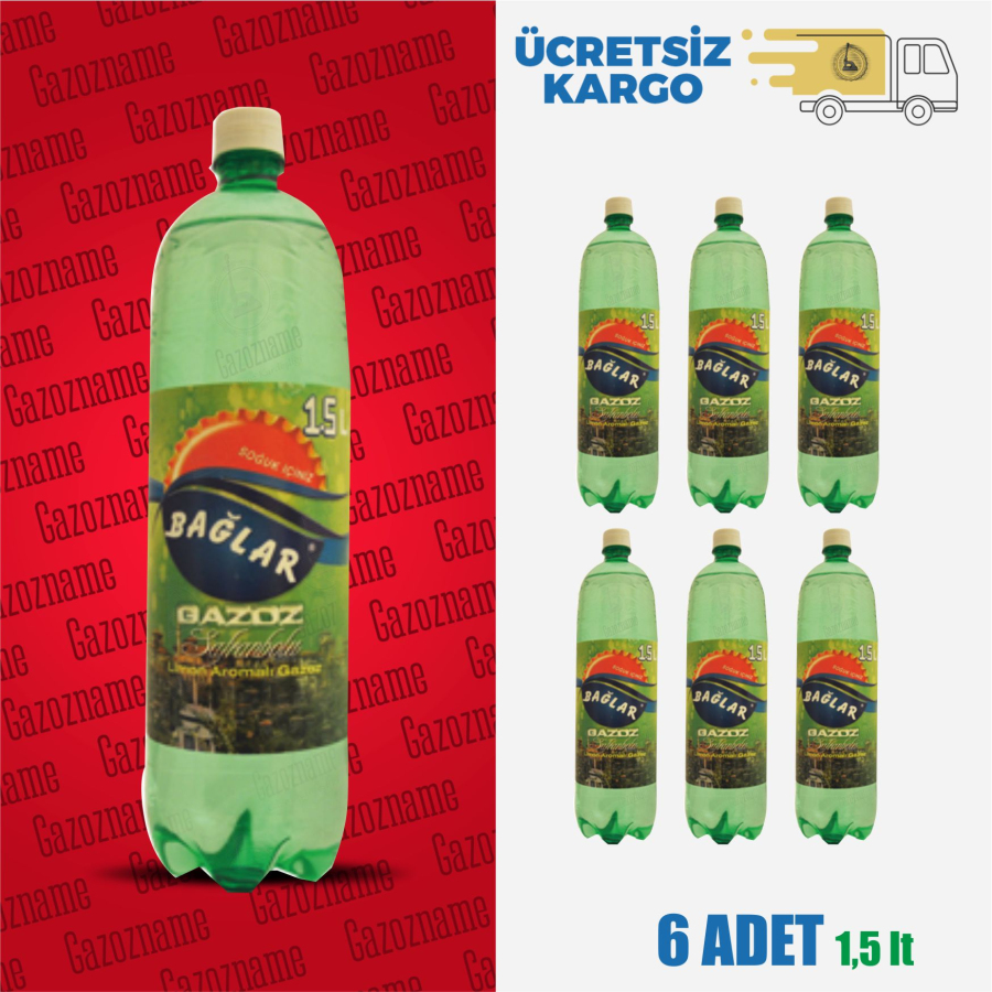 Bağlar Gazoz Klasik 1,5 lt (6'lı Koli)