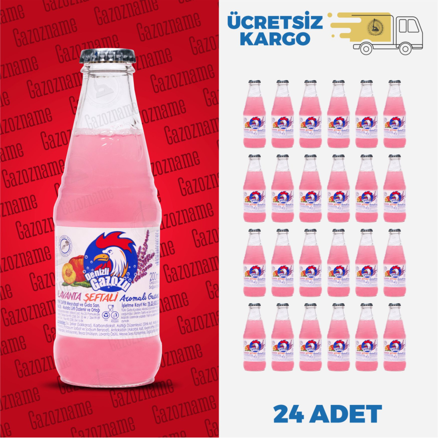 Denizli Lavanta & Şeftali 200 ml (24 adet)