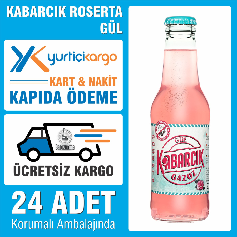 Kabarcık Gül Gazozu 200 ml (24 adet)