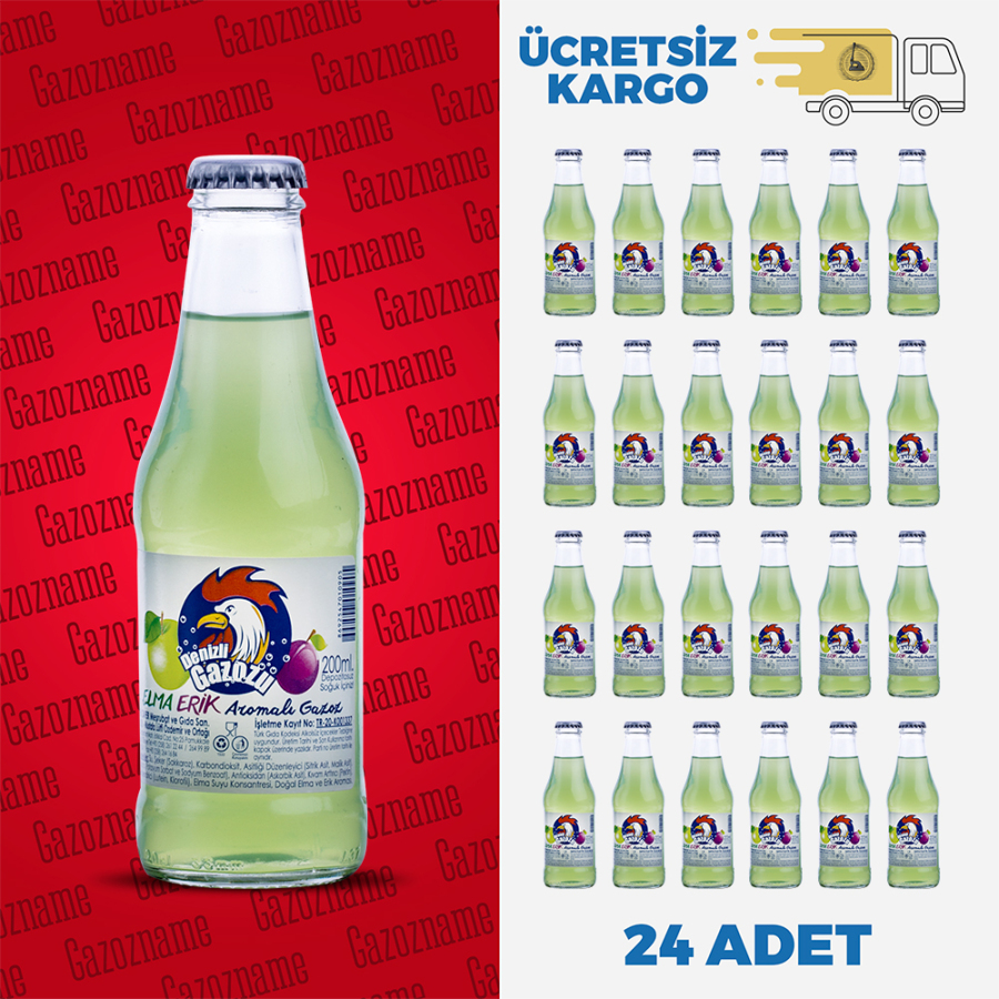 Denizli Elma & Erik 200 ml (24 adet)